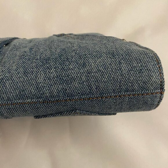 AW23 MOSCHINO Couture Jeremy Scott Denim Shaped Jeans Wristlet Clutch Cotton - Picture 12 of 12